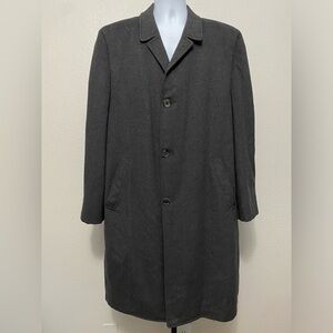 True Vintage Men's Gray Wool Overcoat 50s 60s Old Money Heritage Quiet‎ Luxury